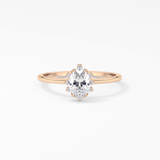 Oval Cluster Lab Grown Diamond Engagement Ring