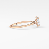 Oval Cluster Lab Grown Diamond Engagement Ring