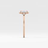 Oval Cluster Lab Grown Diamond Engagement Ring