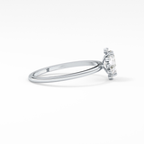 Oval Cluster Lab Grown Diamond Engagement Ring