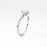 Oval Cluster Lab Grown Diamond Engagement Ring