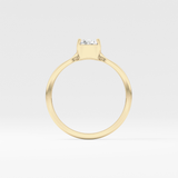 Round Bezel Solitaire Lab Grown Diamond Engagement Ring