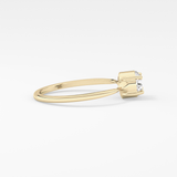 Round Bezel Solitaire Lab Grown Diamond Engagement Ring