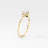 Round Bezel Solitaire Lab Grown Diamond Engagement Ring