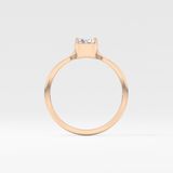 Round Bezel Solitaire Lab Grown Diamond Engagement Ring