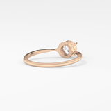Round Bezel Solitaire Lab Grown Diamond Engagement Ring