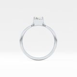 Round Bezel Solitaire Lab Grown Diamond Engagement Ring