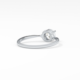 Round Bezel Solitaire Lab Grown Diamond Engagement Ring