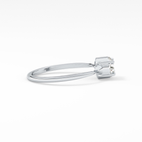 Round Bezel Solitaire Lab Grown Diamond Engagement Ring