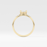 Oval Cluster Lab Grown Diamond Engagement Ring