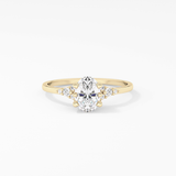 Oval Cluster Lab Grown Diamond Engagement Ring