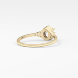 Oval Cluster Lab Grown Diamond Engagement Ring