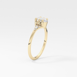 Oval Cluster Lab Grown Diamond Engagement Ring
