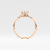 Oval Cluster Lab Grown Diamond Engagement Ring