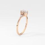 Oval Cluster Lab Grown Diamond Engagement Ring