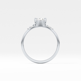 Oval Cluster Lab Grown Diamond Engagement Ring