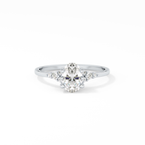 Oval Cluster Lab Grown Diamond Engagement Ring