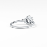 Oval Cluster Lab Grown Diamond Engagement Ring