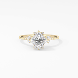 Princess Cluster Lab Grown Diamond Engagement Ring