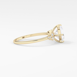 Princess Cluster Lab Grown Diamond Engagement Ring