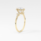 Princess Cluster Lab Grown Diamond Engagement Ring
