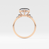 Princess Cluster Lab Grown Diamond Engagement Ring