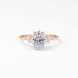 Princess Cluster Lab Grown Diamond Engagement Ring