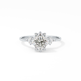 Princess Cluster Lab Grown Diamond Engagement Ring