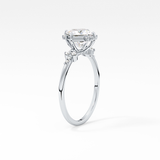 Princess Cluster Lab Grown Diamond Engagement Ring