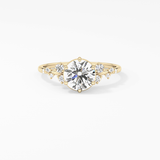 Round Cluster Lab Grown Diamond Engagement Ring