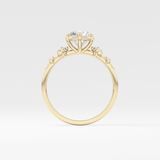 Round Cluster Lab Grown Diamond Engagement Ring
