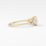 Round Cluster Lab Grown Diamond Engagement Ring