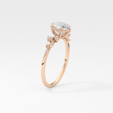 Round Cluster Lab Grown Diamond Engagement Ring