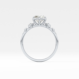 Round Cluster Lab Grown Diamond Engagement Ring