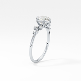 Round Cluster Lab Grown Diamond Engagement Ring