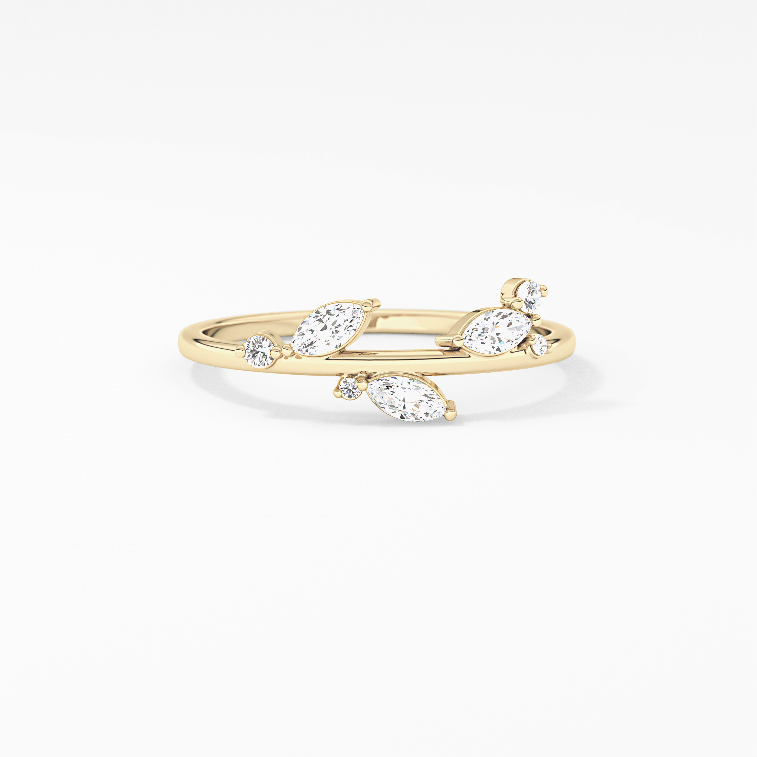 Emerald Solitaire Lab Grown Diamond Engagement Ring
