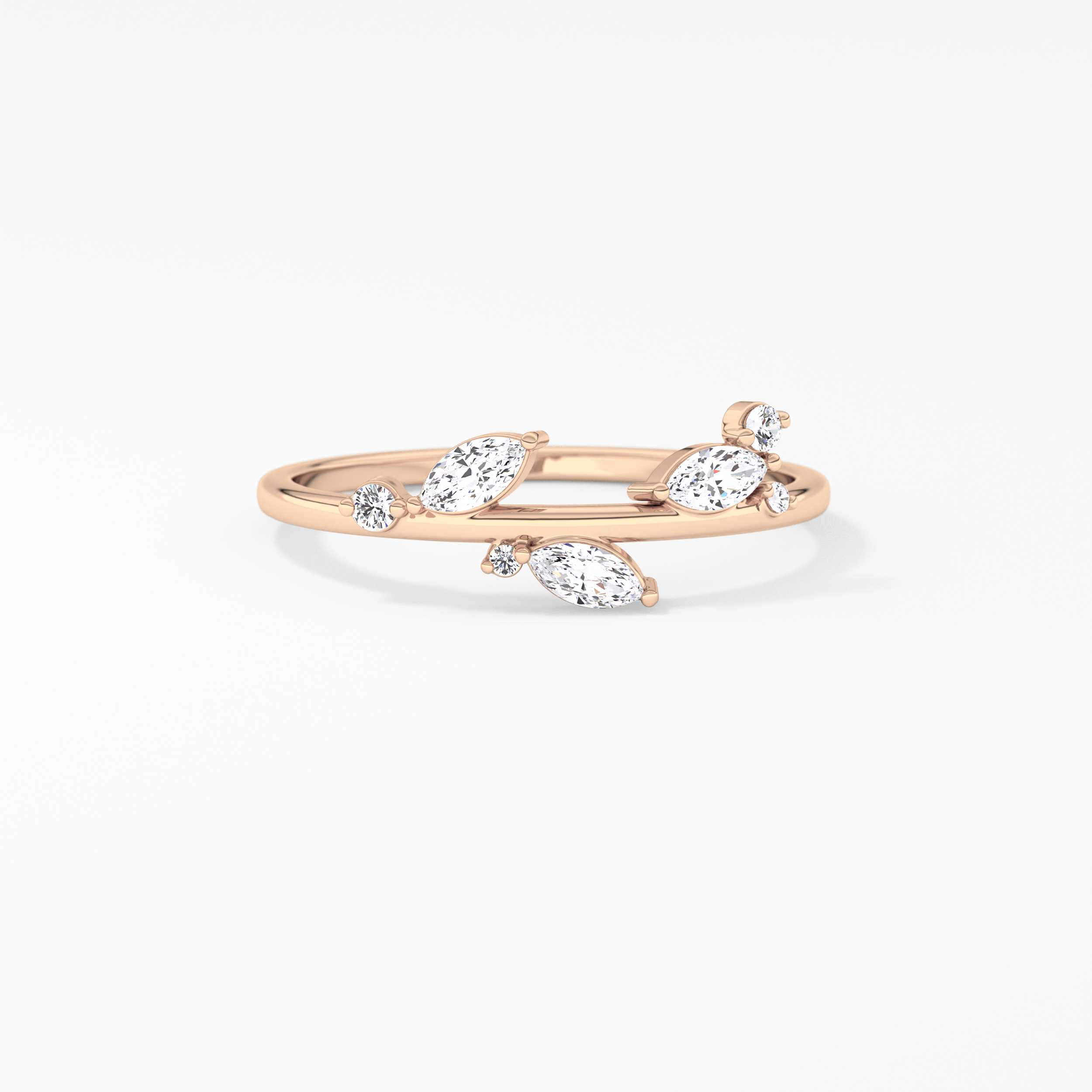 Emerald Solitaire Lab Grown Diamond Engagement Ring