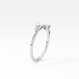 Emerald Solitaire Lab Grown Diamond Engagement Ring