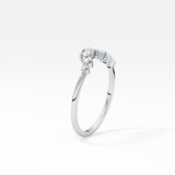 Emerald Solitaire Lab Grown Diamond Engagement Ring