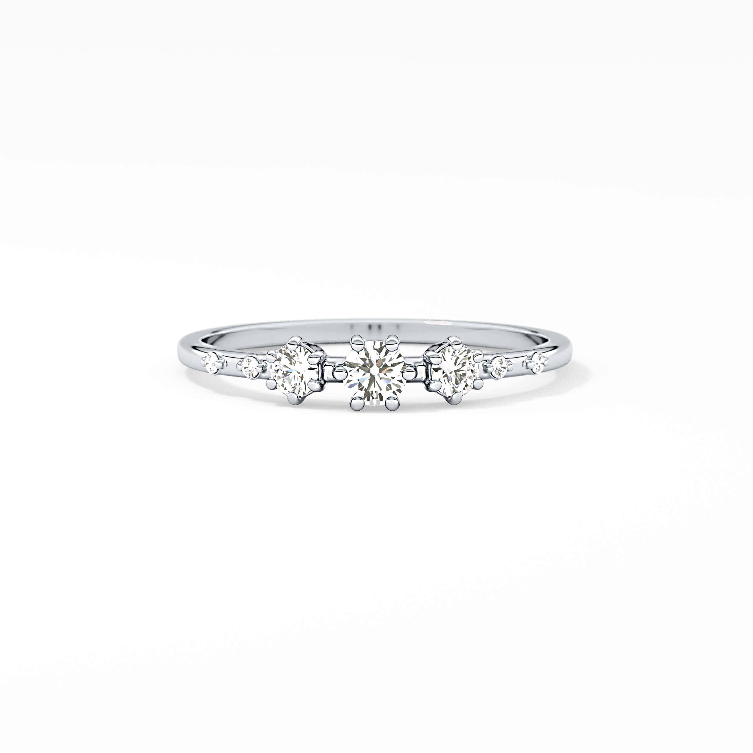 Emerald Solitaire Lab Grown Diamond Engagement Ring