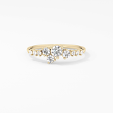 Emerald Solitaire Lab Grown Diamond Engagement Ring
