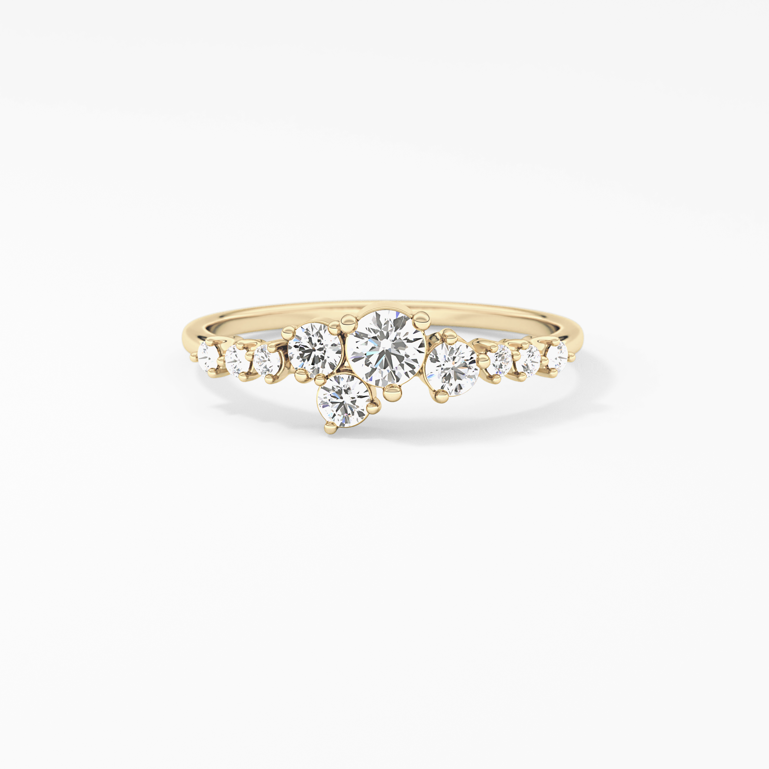 Emerald Solitaire Lab Grown Diamond Engagement Ring