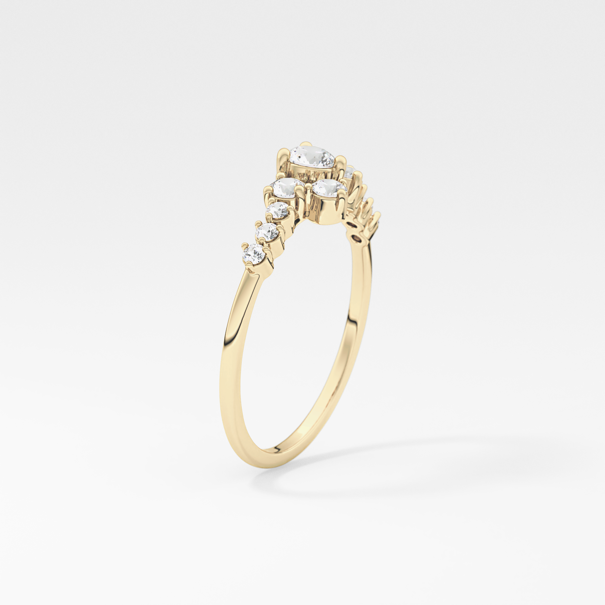Emerald Solitaire Lab Grown Diamond Engagement Ring
