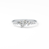 Emerald Solitaire Lab Grown Diamond Engagement Ring