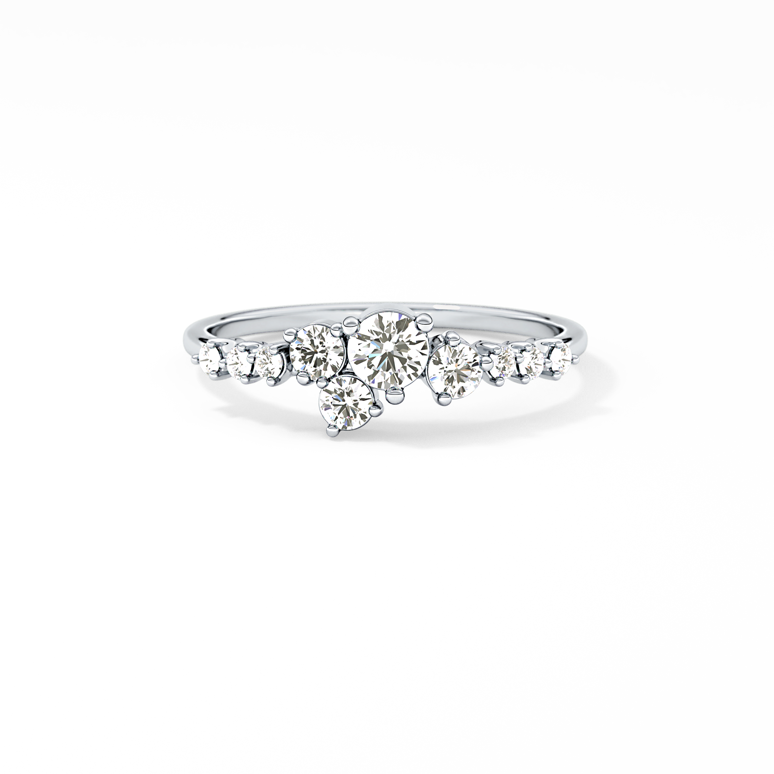 Emerald Solitaire Lab Grown Diamond Engagement Ring