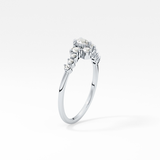 Emerald Solitaire Lab Grown Diamond Engagement Ring