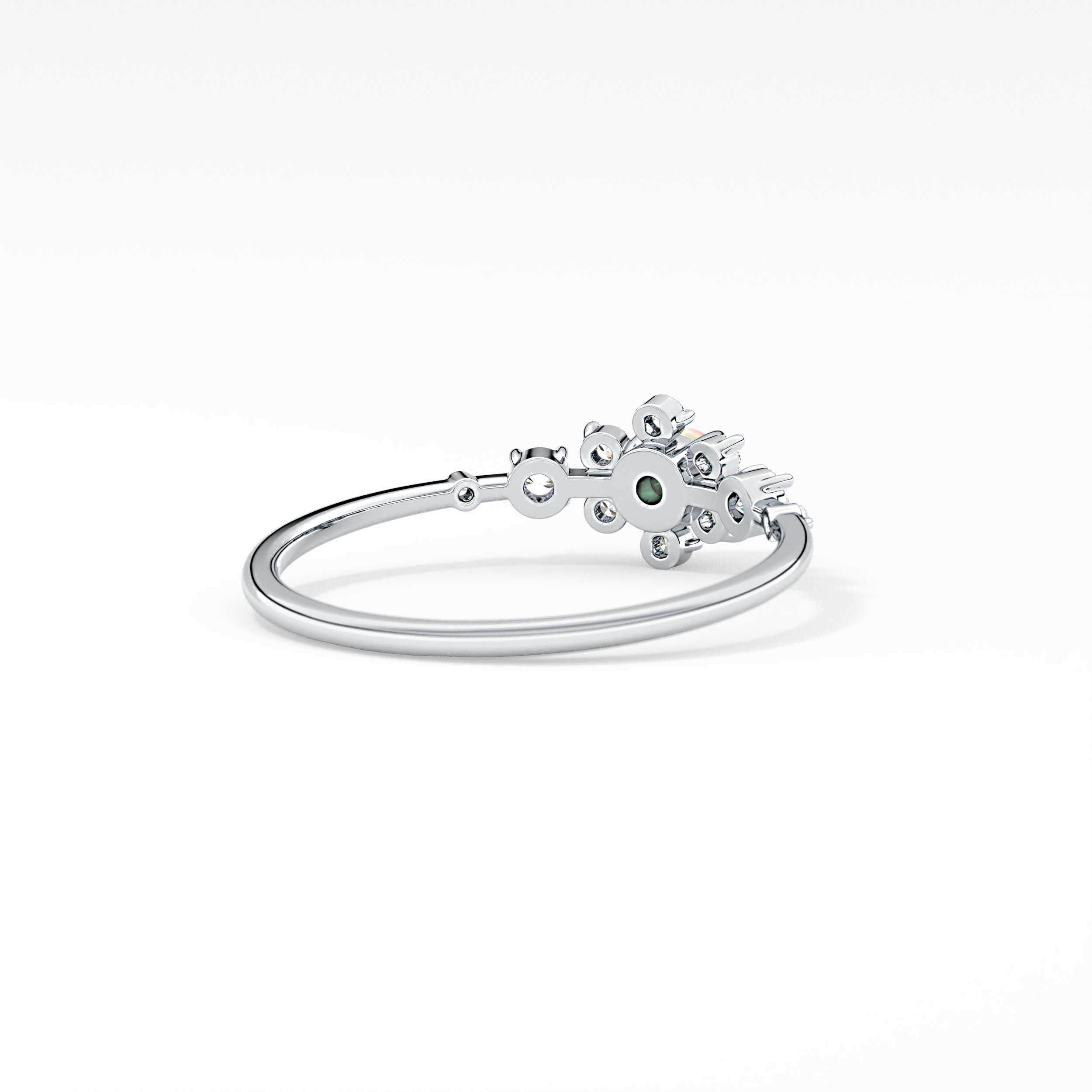 Emerald Solitaire Lab Grown Diamond Engagement Ring