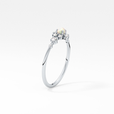 Emerald Solitaire Lab Grown Diamond Engagement Ring