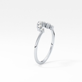 Emerald Solitaire Lab Grown Diamond Engagement Ring