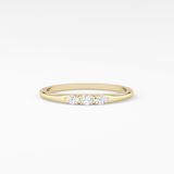 Oval Three Stone Lab Grown Diamond Engagement Ring